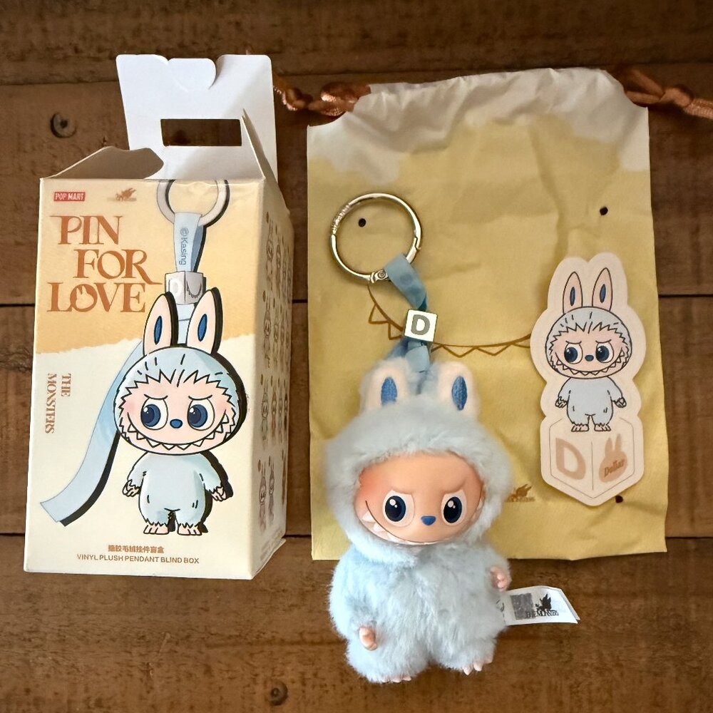 Authentic Mini Labubu Pin For Love Letter  "D"